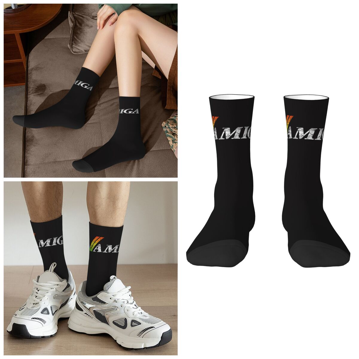 Youtube Gaming Accessories - Amiga – chaussettes de jeu Harajuku,