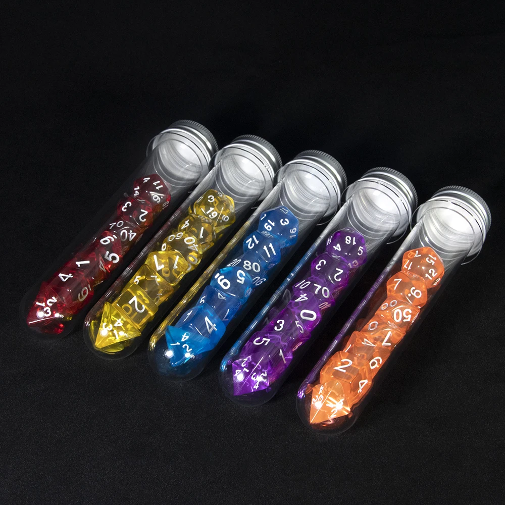 Youtube Gaming Accessories - Jeu de dés polyédriques transparents-dés de