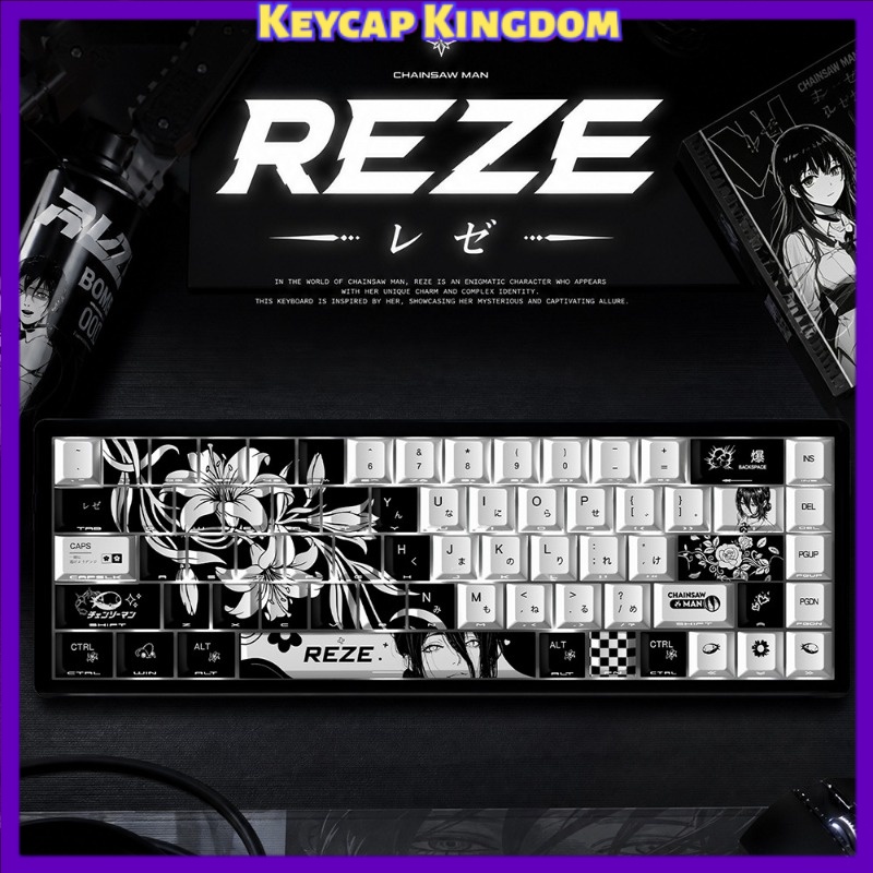 Gaming Accessories To Gift - NOUVEAU Reze 5.0 Keycaps Anime Thème