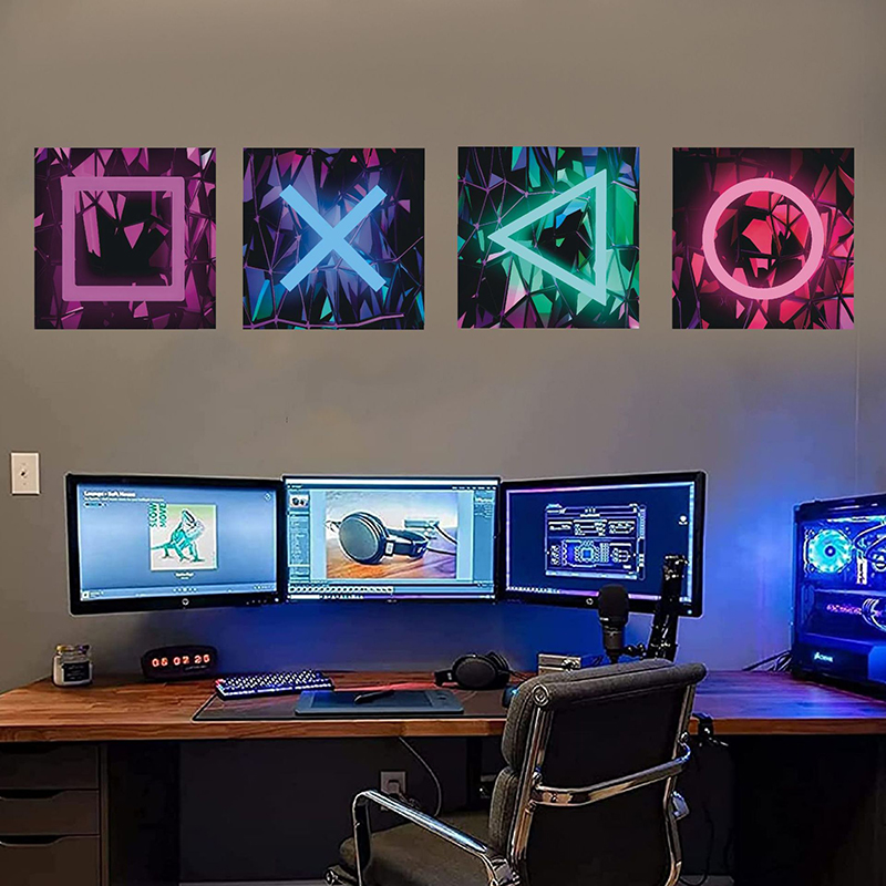 Autocollants de décoration mur - Gaming Accessories Wallpaper avis et prix