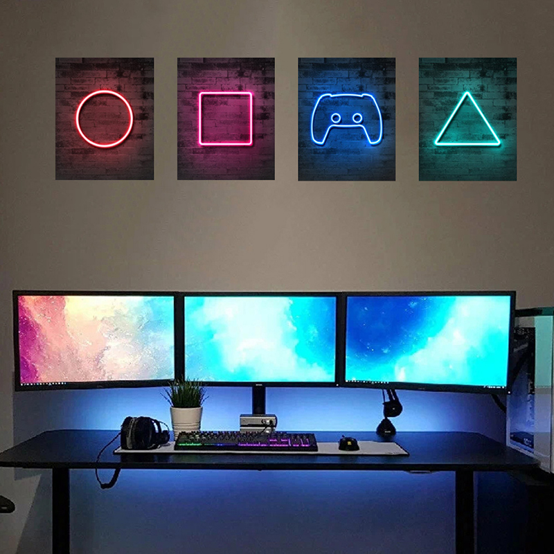 Autocollants de décoration mur - Gaming Accessories Wallpaper avis et prix