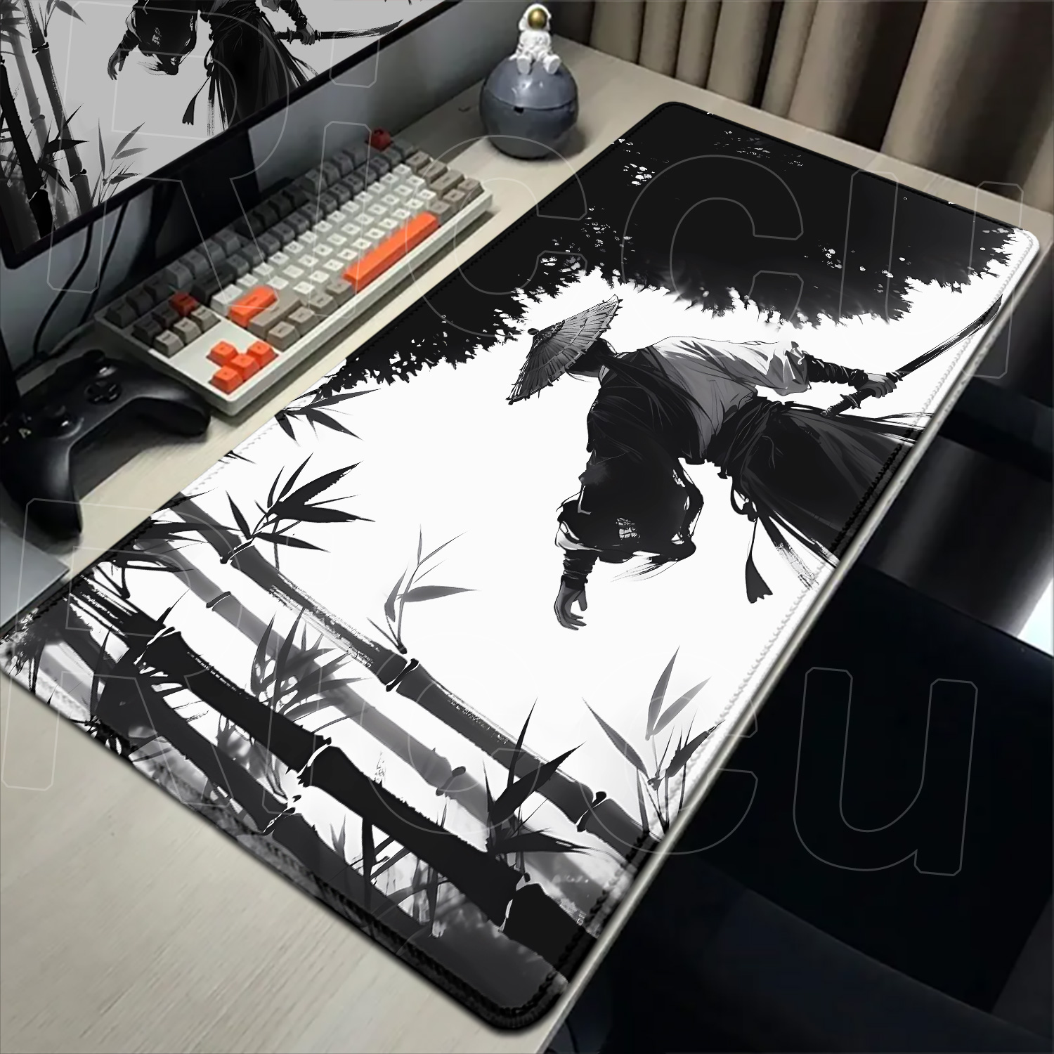 Samouraï Warrior noir et blanc - Gaming Accessories Drawing avis et prix