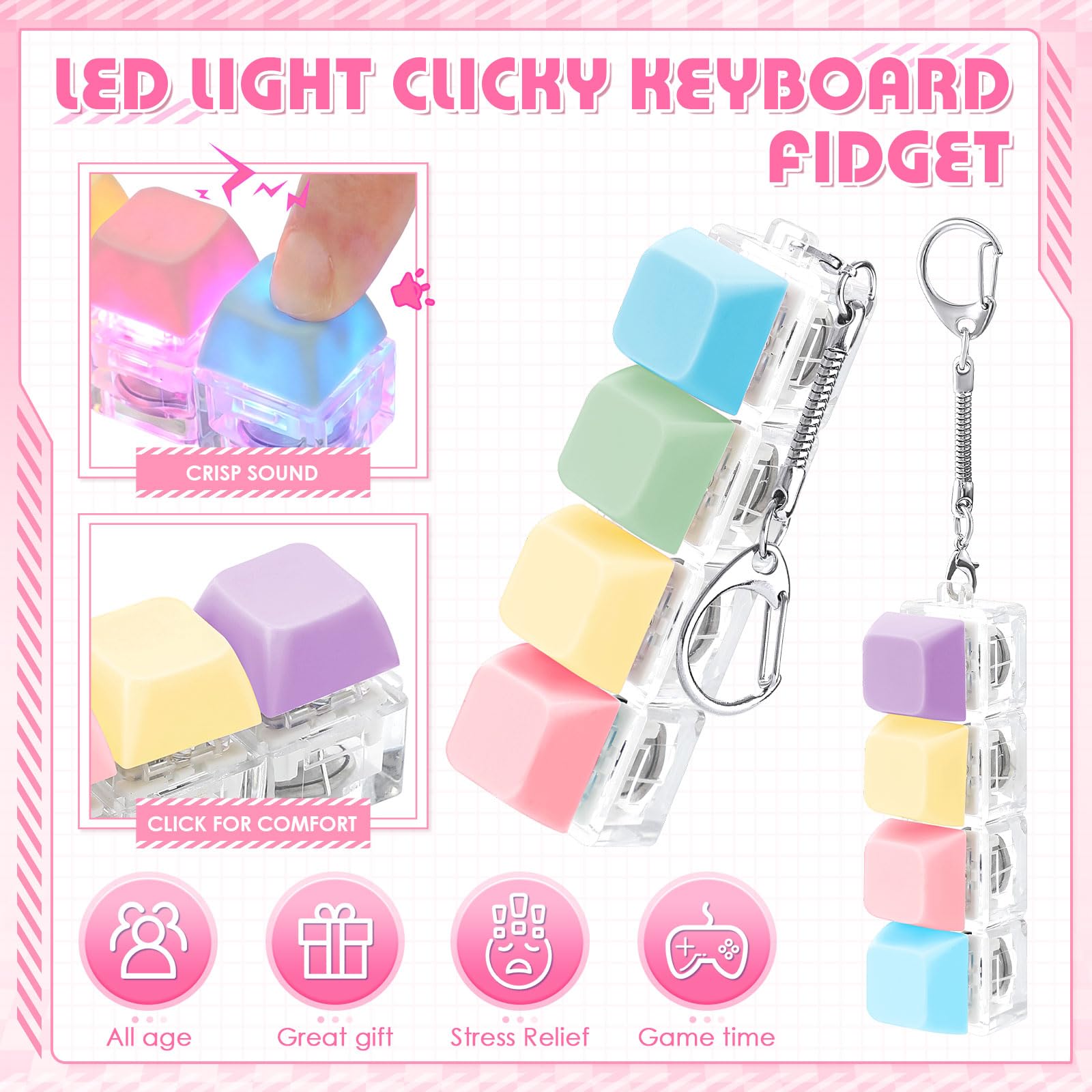 Porte-clés LED lumineux, teste - Keyboard Switch Tester avis et prix